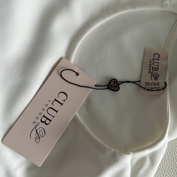 NWT ASOS CLUB L BODY-CON SCUBA MINI DRESS 8 - Picture 7 of 10